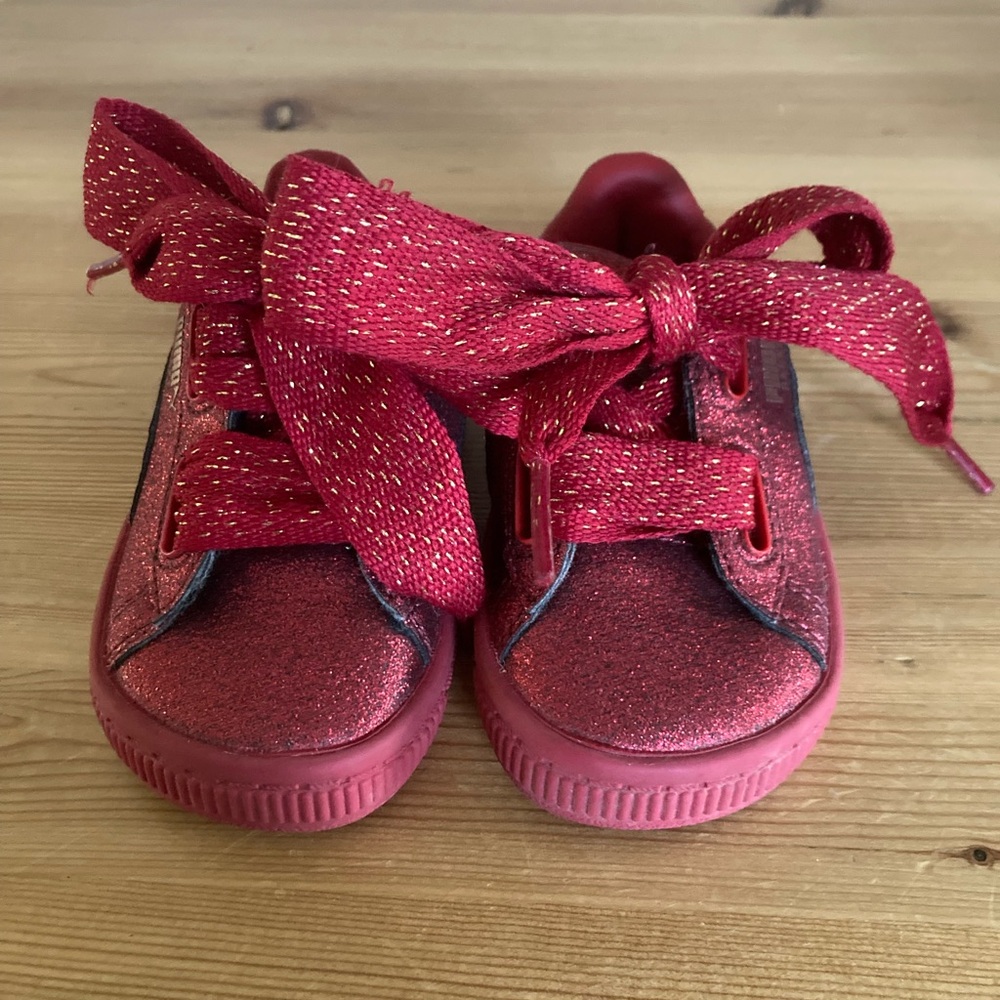 PUMA Sparkly Red Kids Sneakers